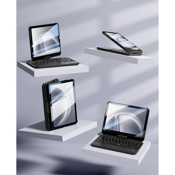 Keyboard Case for iPad mini 7 A17 Pro(2024) Mini 6 (2021) 8.3" 360° Rotate Touch - Picture 6 of 12